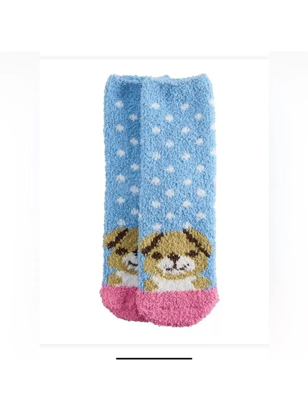 Kohls Shine holiday dog themed fuzzy sock